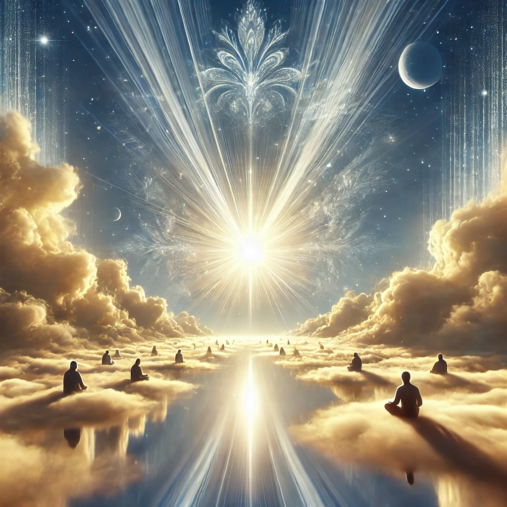 Inspiring image symbolizing deep reflection and spiritual growth with the light of God's Kingdom illuminating the path.